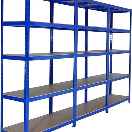 5-Tier Metal Storage Racks – 3 Pack (Blue)