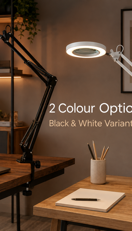 3X LED Magnifying Lamp with Swing Arm & Desk Clamp