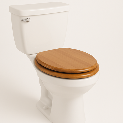 18" MDF UNIVERSAL BATHROOM WC TOILET SEAT QUICK EASY FIT WOODEN 18INCH