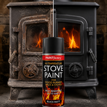 Stove Paint Spray 400ML Heat Resistant Matt Black