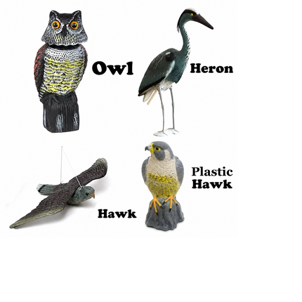 Hawk Owl Heron Decoy Bird Pest Control Cat Repeller Pond Garden Scare Ornament
