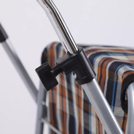 Folding Shopping Trolley Cart 4 Wheel With 60L Insulated Cooler Bag Portable