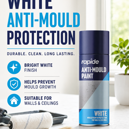Anti Mould Spray Paint 400ML One Coat White Finish