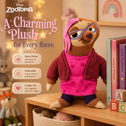 Disney Zootopia Priscilla Cuddly Plush Kids Children Soft Toy Sloth Teddy 26cm