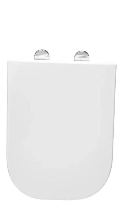 UF Soft Close 18in Universal Bathroom Toilet Seat White WC Seat with Fittings
