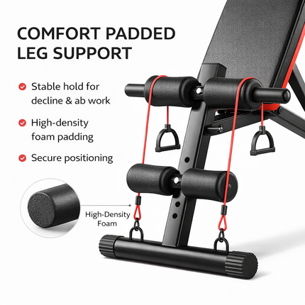 Weight Bench Adjustable Incline Foldable Strength Training Full Body Workout Gym