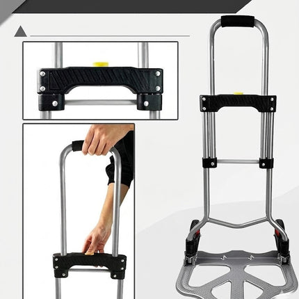 Foldable Hand Sack Truck 70kg Heavy Duty Trolley Cart with Adjustable Handle