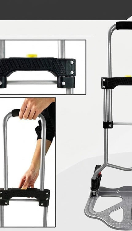 Foldable Hand Sack Truck 70kg Heavy Duty Trolley Cart with Adjustable Handle