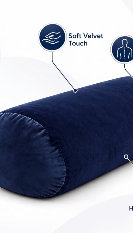 Beanie Comfort Pillow Cylinder Neck Support Travel Cushion Small Bolster