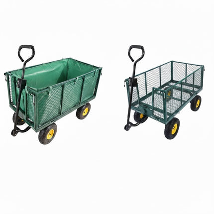Garden Trolley TRAILER Deluxe High Sided Cart 500kg H Duty Festival Camping LARG