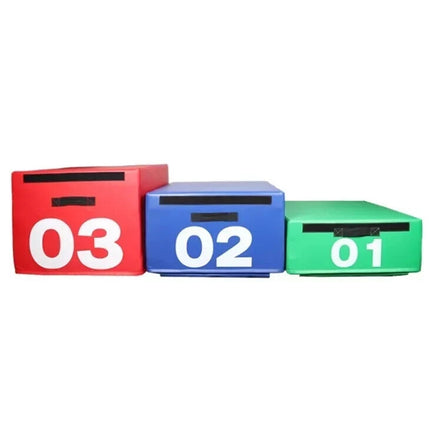 Soft Foam Plyometric Jump Box Set Stackable Gym Fitness Exercise Plyo Boxes