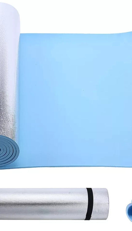 Yoga Camping Mat 6mm EVA Foam Roll Up Waterproof Insulated Foil Exercise 180x50