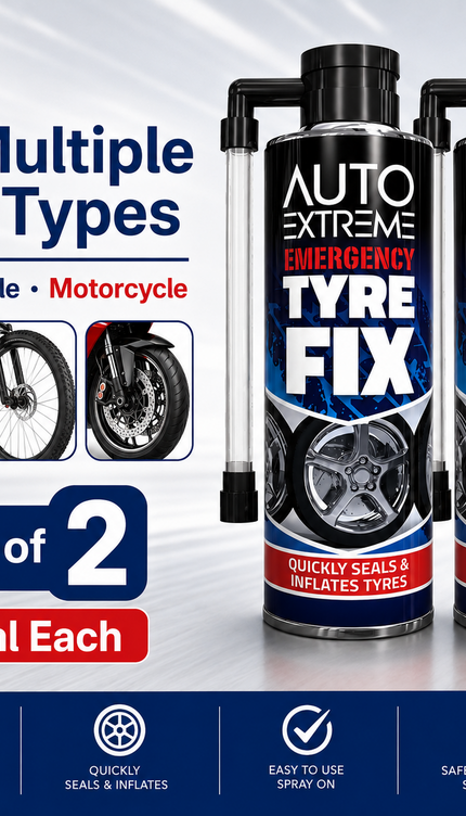2x Instant Tyre Fix Spray Bicycle Bike Emergency Puncture Repair Sealer 300ml