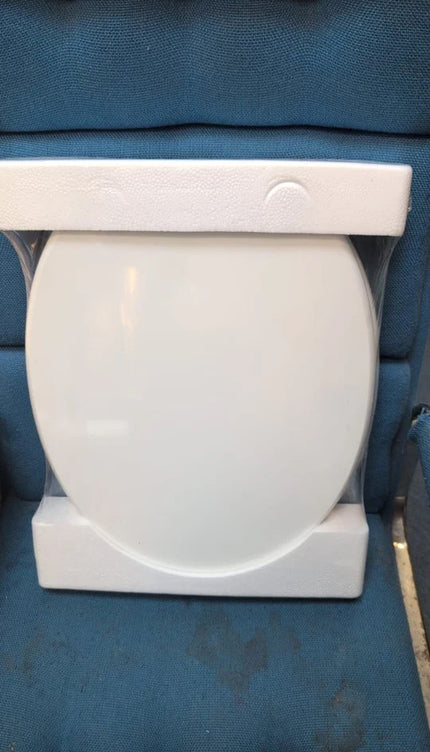 18" Universal Toilet Seat White Easy Fit Bathroom WC Seat With Fittings
