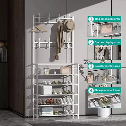 5-Tier Coat & Shoe Storage Rack