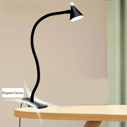 LED Desk Lamp Clip On Reading Light 3W Eye Care Flexible 10 Brightness Levels