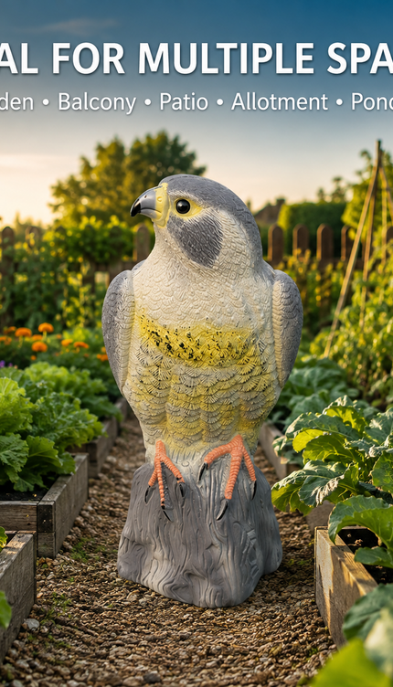 Realistic Hawk Decoy Bird Scarer Pest Deterrent Garden Pigeon Crow Cat Repeller