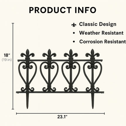 10PCS Lawn Border Fence Panels