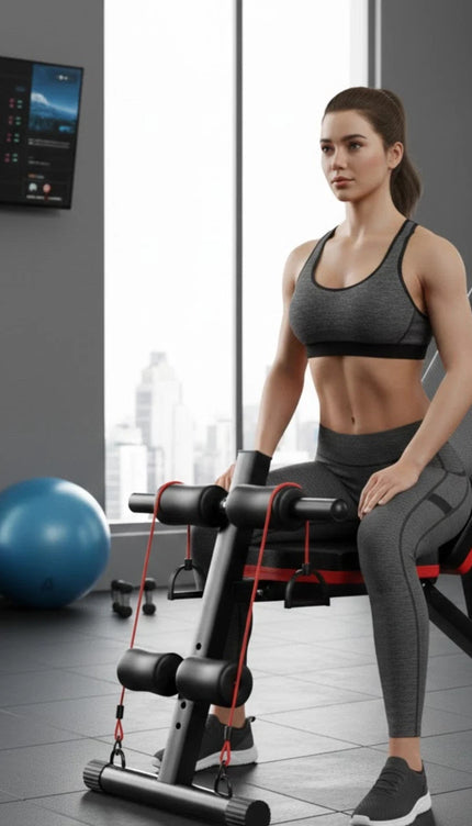 Adjustable Incline Weight Bench Foldable Strength Training Full Body Workout Gym