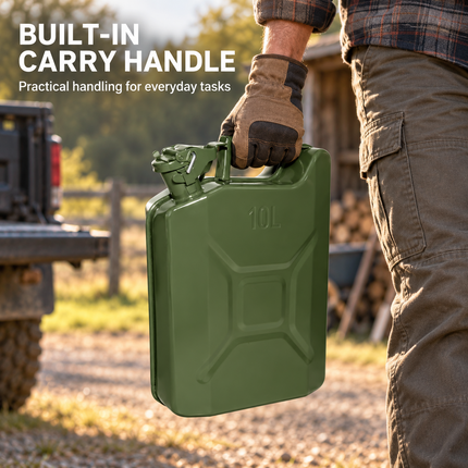 Metal Jerry Can 5L 10L 20L & Spout Heavy Duty Petrol Diesel Storage Container