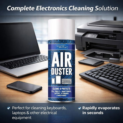 Air Duster Spray Compressed Can Cleans Laptop Printer Keyboard Tech Gadget 200ml