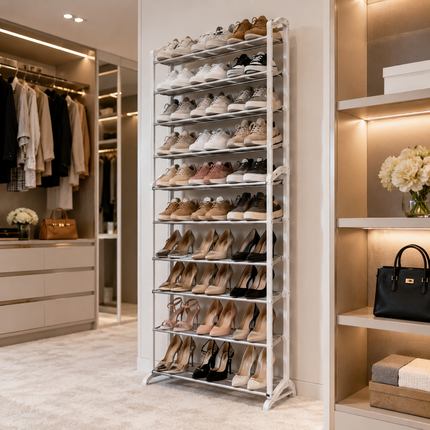 10-Tier Metal Shoe Rack