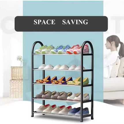 5 Tier Shoe Stand Rack Lightweight 20 Pairs Storage Compact Organizer Shelf