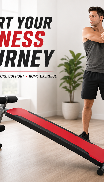 Sit Up Bench With Reverse Crunch Handle Core Workout Gym Adjustable Weight Bench