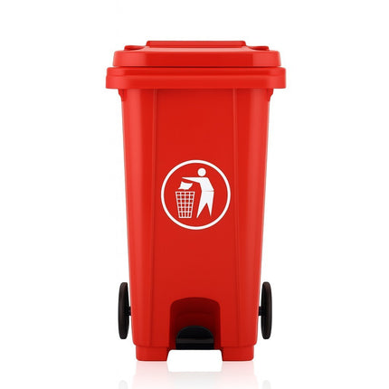 Outdoor Wheelie Bin Trash Can 100L/120L EN840 Large Rubbish Waste Dustbin