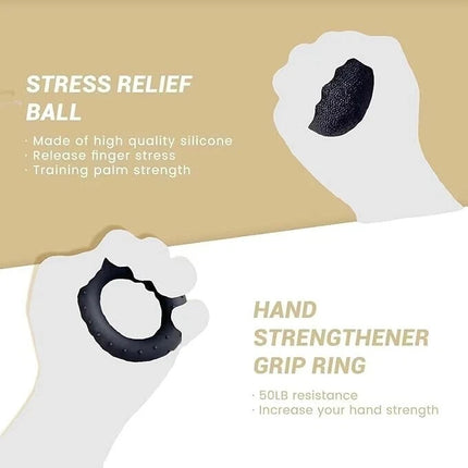 Hand Exerciser Grip Strengthener Set 5PCS Forearm & Wrist Workout Fitness