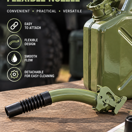 Metal Jerry Can 5L 10L 20L & Spout Heavy Duty Petrol Diesel Storage Container