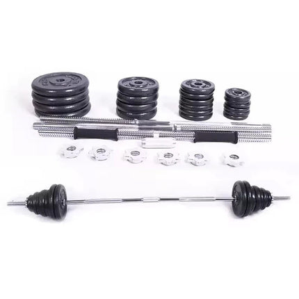 Cast Iron Dumbbell & Barbell Set – 50kg