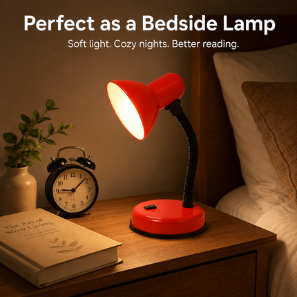 Study Desk Lamp Flexible Neck E27 40W Simple Design for Study Work Room Home