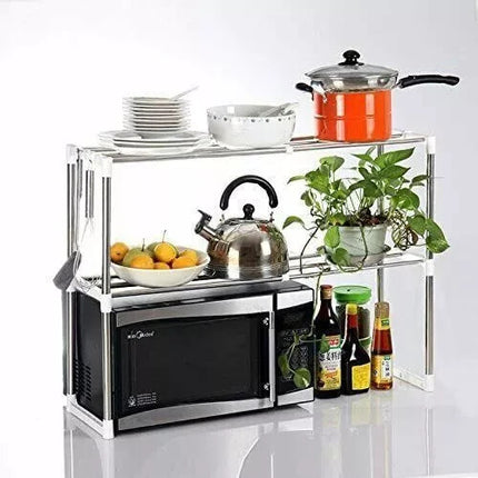 2-Tier Microwave Oven Stand & Kitchen Shelf