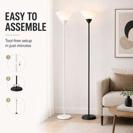 Uplighter Floor Lamp Sleek & Modern Standing Tall Lamp for Home Office