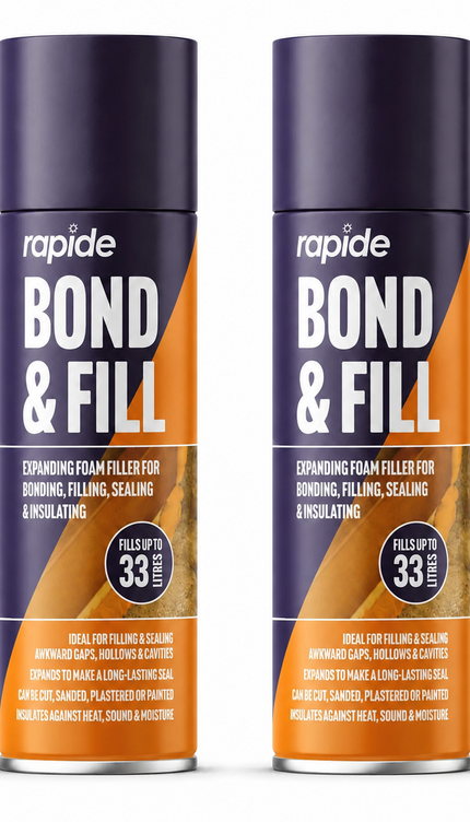 2X Expanding Foam Filler Spray 500ml PU Bond Fill Sealing CrackS Insulating Gap