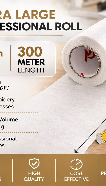 Embroidery Sewing Trick Film Roll  Backing Stabilizer 300m x 50cm