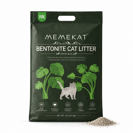 Bentonite Cat Litter Fast Clumping Unscented Dust Free Odour Control 10L