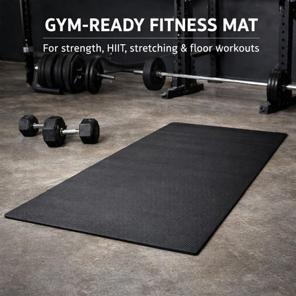 Yoga Mat Thick 10mm Non-Slip PVC Exercise Floor Mat For Gym Pilates & Home