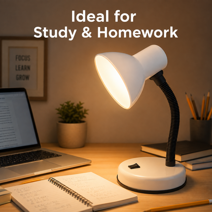 Study Desk Lamp Flexible Neck E27 40W Simple Design for Study Work Room Home