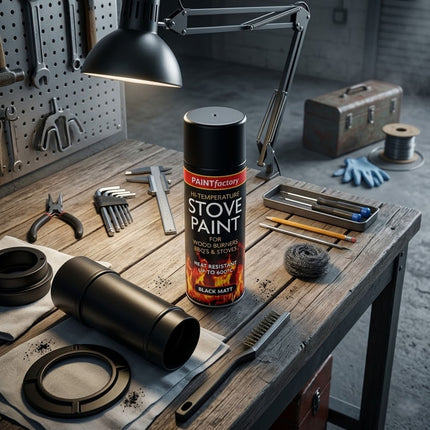 400ml Heat Resistant Stove Spray Paint – Matt Black