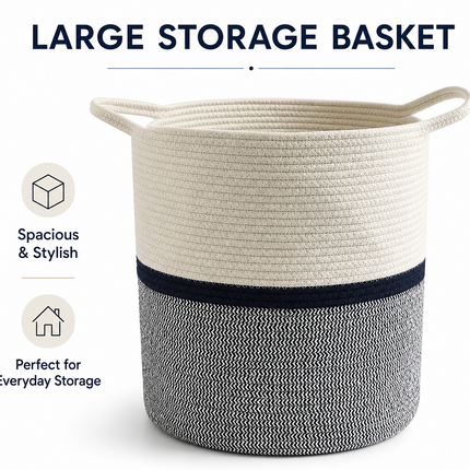 Cotton Rope Laundry Basket