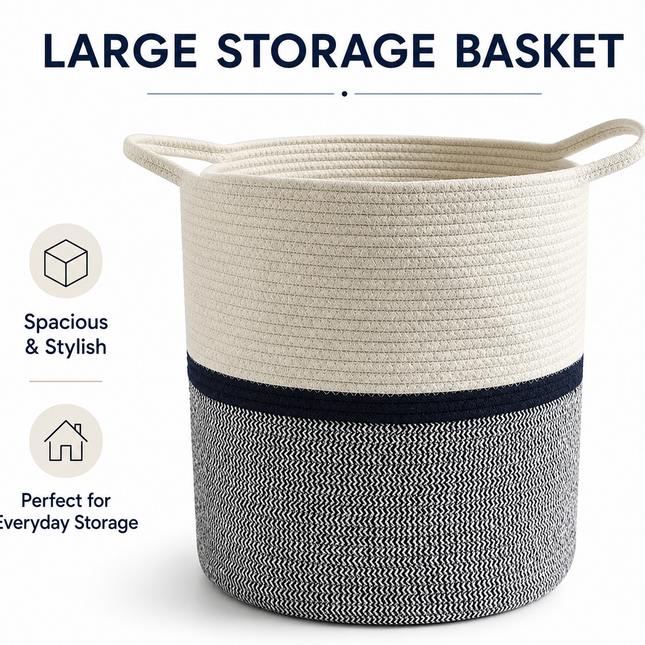 Cotton Rope Laundry Basket