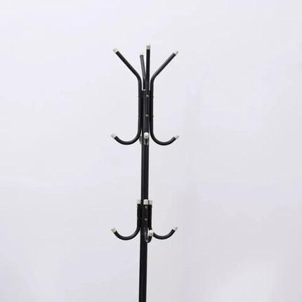 12-Hook Metal Coat Rack Stand Tree for Hats, Clothes, Umbrellas & Accessories