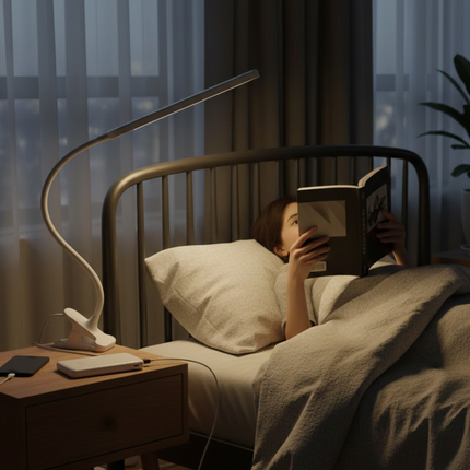 Clip on Desk Led Lamp Reading USB Clamp Home light Adjustable Flexible Neck