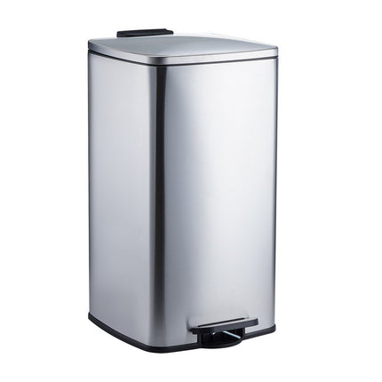 50L Pedal Bin Stainless Steel Removable Inner Bucket Home Office Waste Trash Can