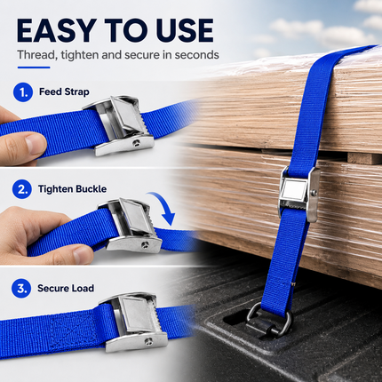 Ratchet Tie Down Strap 5m Heavy Duty Cargo Belt
