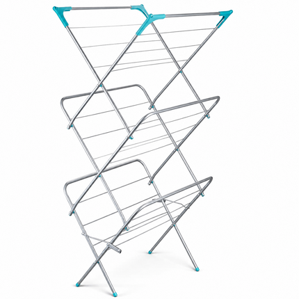 3 Tier Folding Clothes Airer Indoor Laundry Drying Rack Freestanding Metal Dryer
