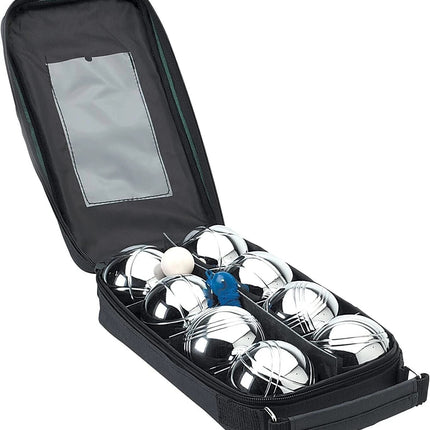 French Boules Set Pack Of 8 Outdoor Garden Beach Petanque Ball Game & Carry Case