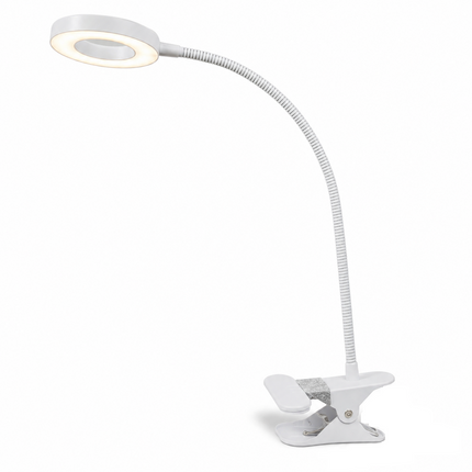 LED Gooseneck Clip Desk Lamp USB Dimmable 3 Colour Modes 10 Brightness Level